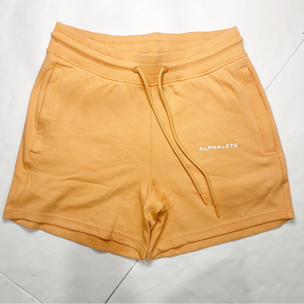 NWT ALPHALETE WOMEN’S CORE SHORTS PEACHY VARIOUS SIZES SMALL,MEDIUM, & LARGE